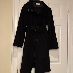 Long black wool Zara woman coat